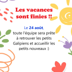 les vacances sont finies